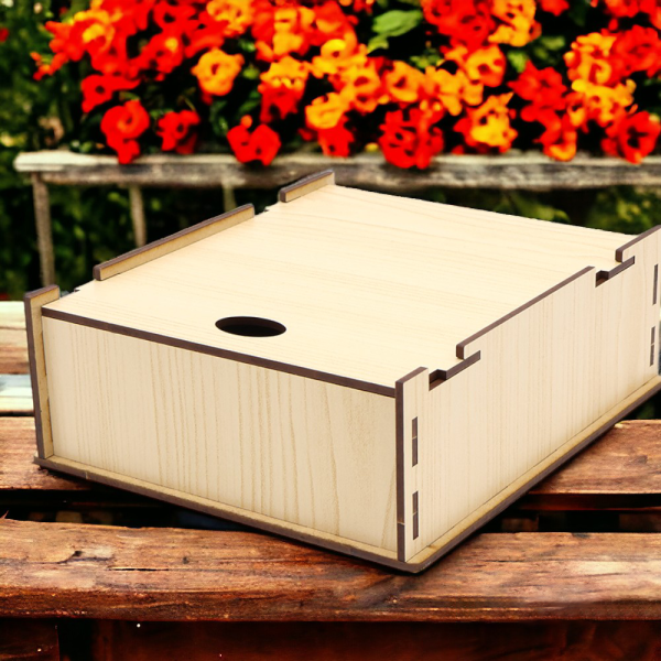 Ламинированная Подарочная коробка из HDF 17,5*15,5*6,5 см / Универсальная и прочная
